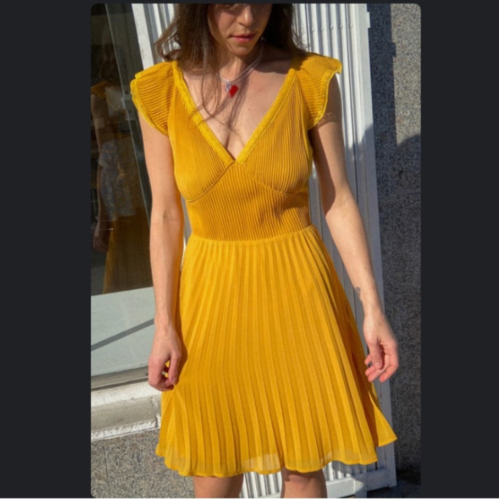 Anoki Mini Dress in Saffron (Never Worn)
